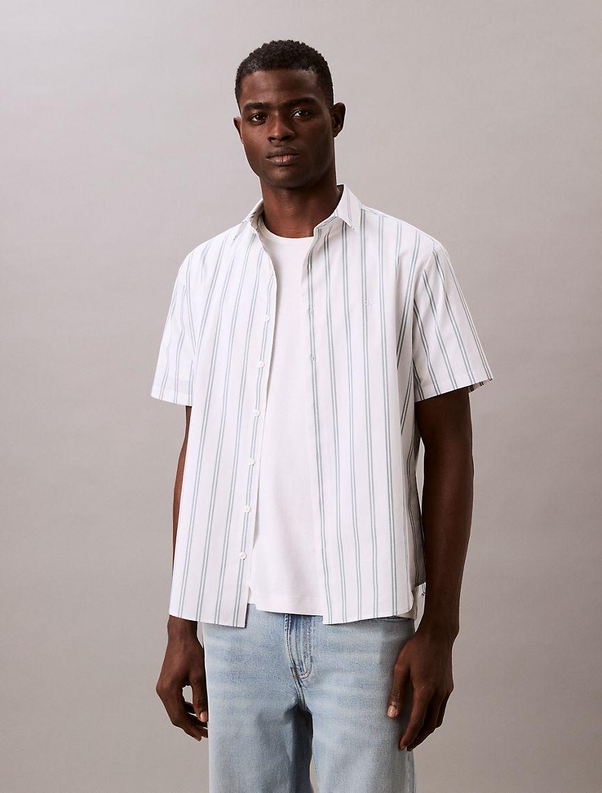 Poplin Stripe Classic Button-Down Shirt  Product Image