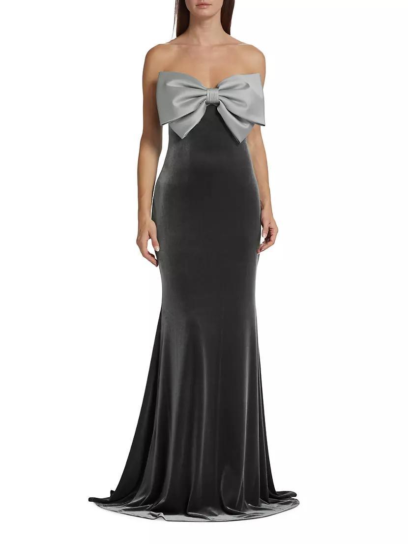 Strapless Bow Floor-Length Gown Product Image