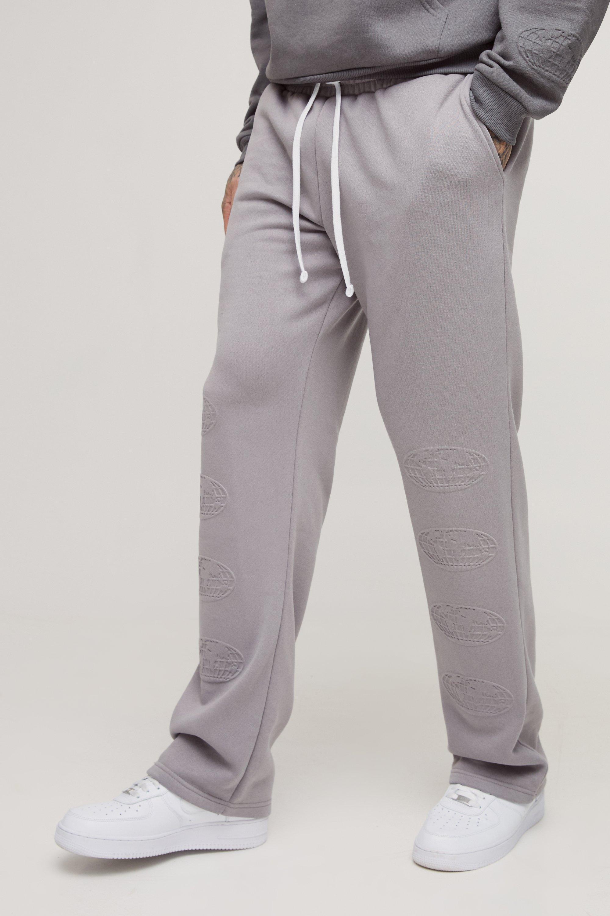 Tall Relaxed Worldwide Embossed Sweatpants | boohooMAN USA Product Image