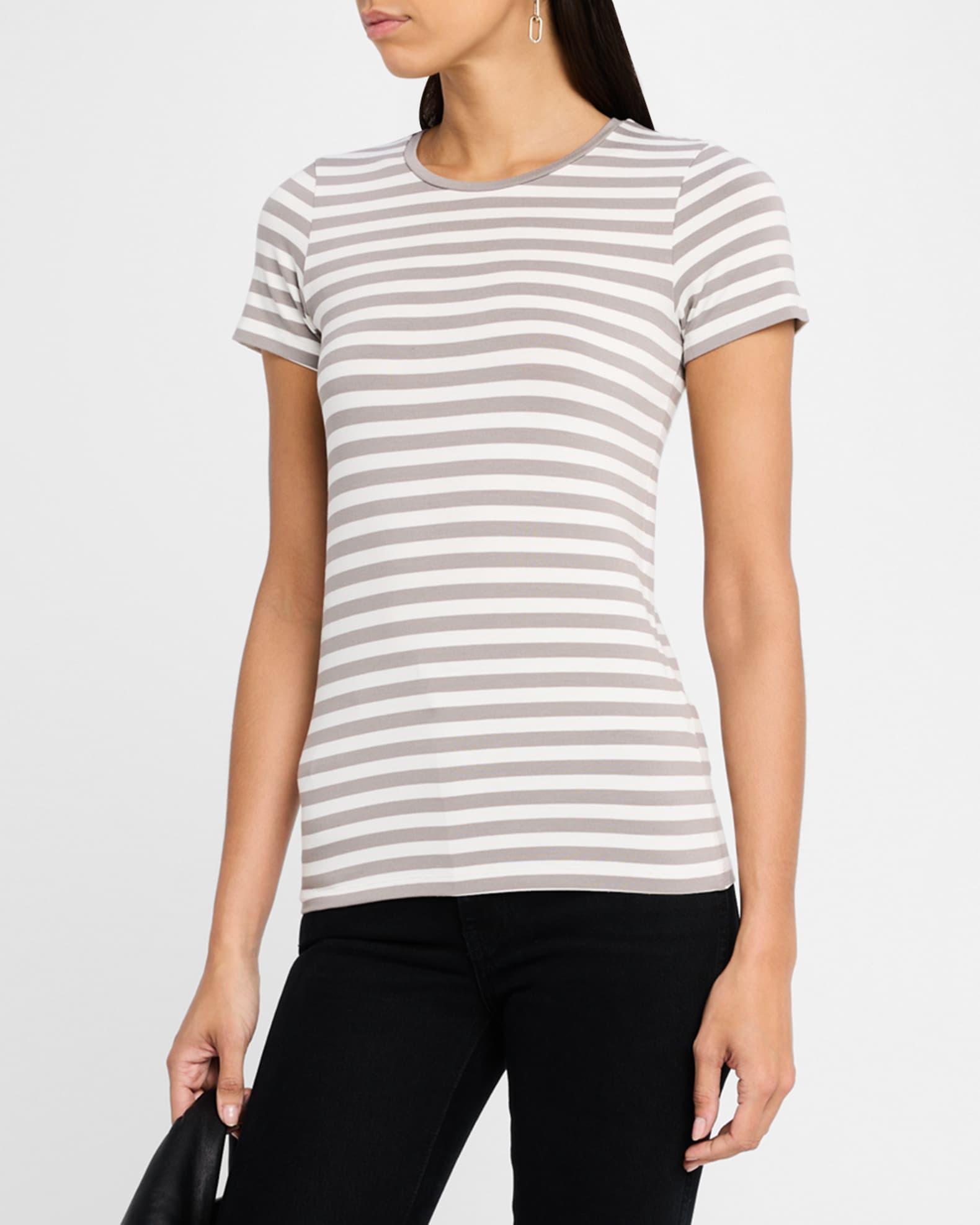 Soft Touch Crewneck Striped Jersey T-Shirt Product Image