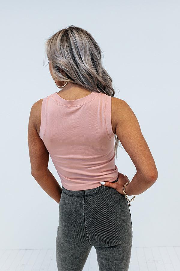 Starting Fresh Seamless Crop Top In Rose Quartz Product Image