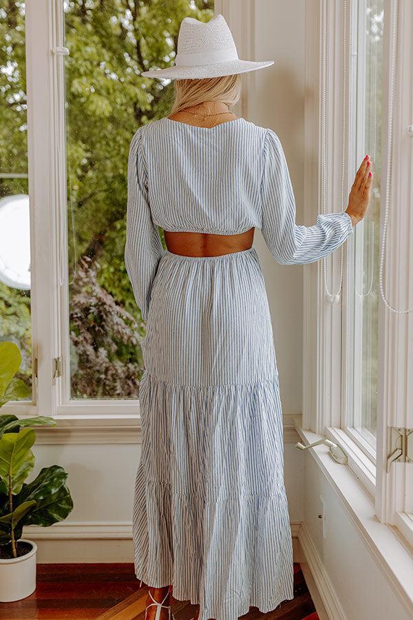 Sweet By The Sea Cut Out Maxi in Blue Product Image