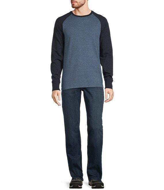 L.L.Bean Washed Double-Knit Color Block Crewneck T-Shirt Product Image