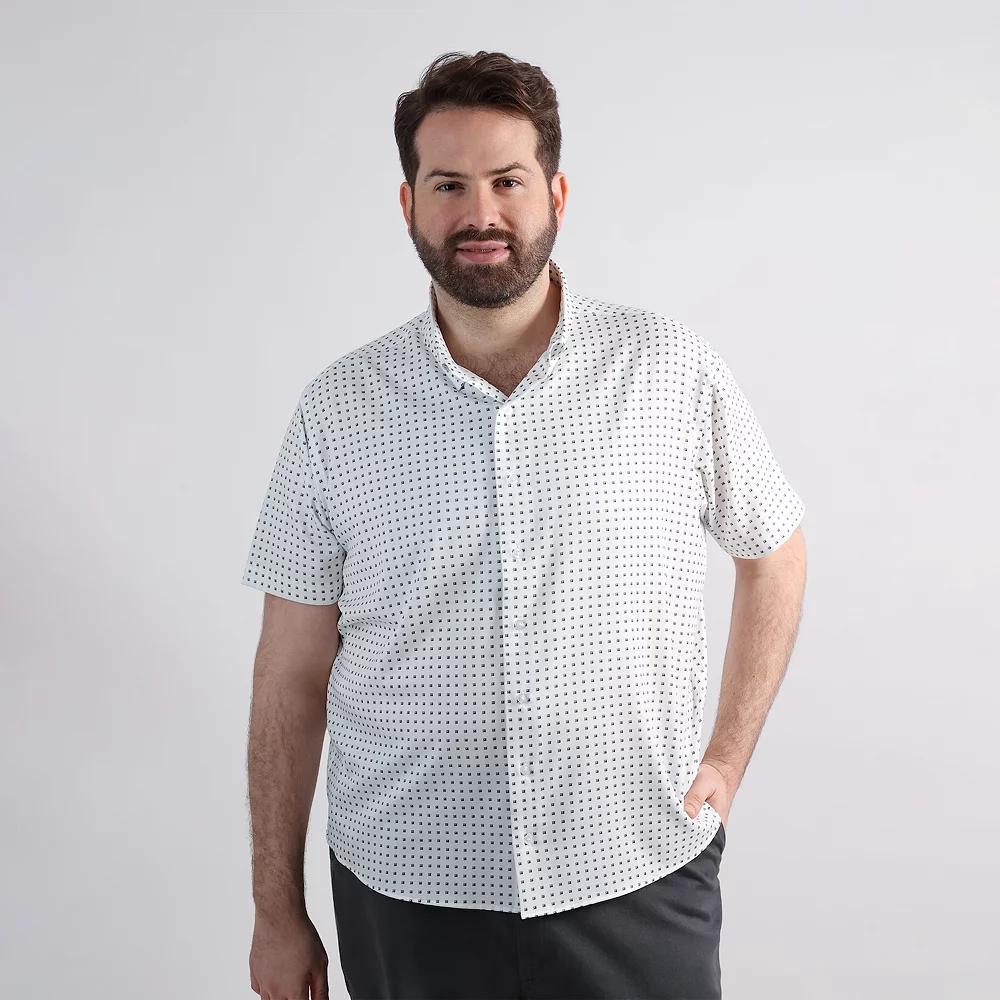 Big & Tall Haggar® Performance Short Sleeve Button-Down Shirt, Men's,  Product Image