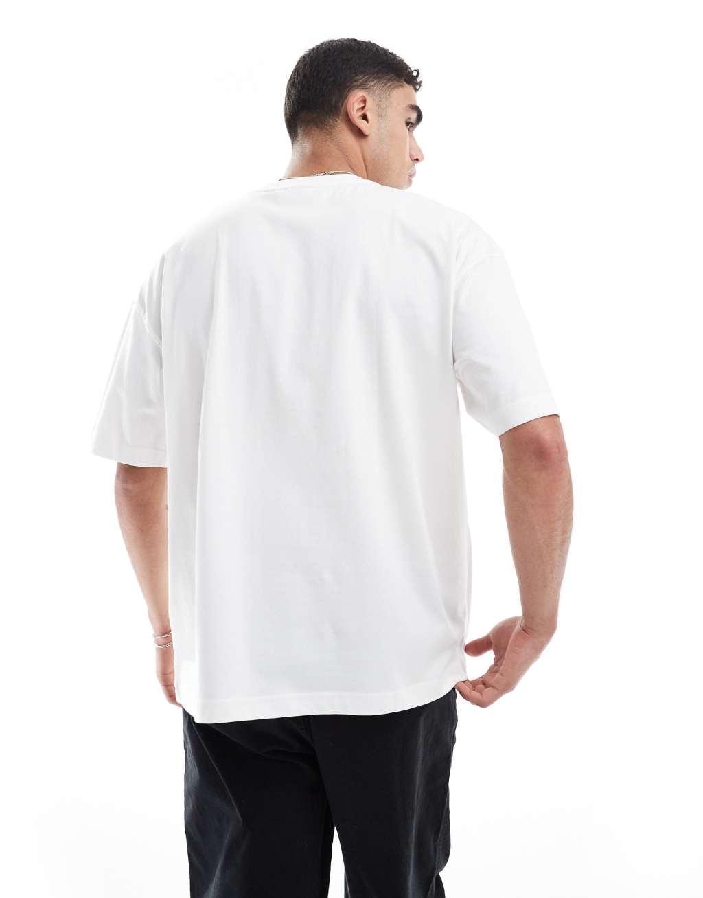 ASOS DESIGN oversized t-shirt with fruit graphic in white Product Image