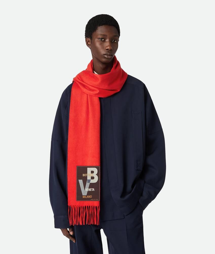 Men's Cashmere Scarf in Lava Product Image