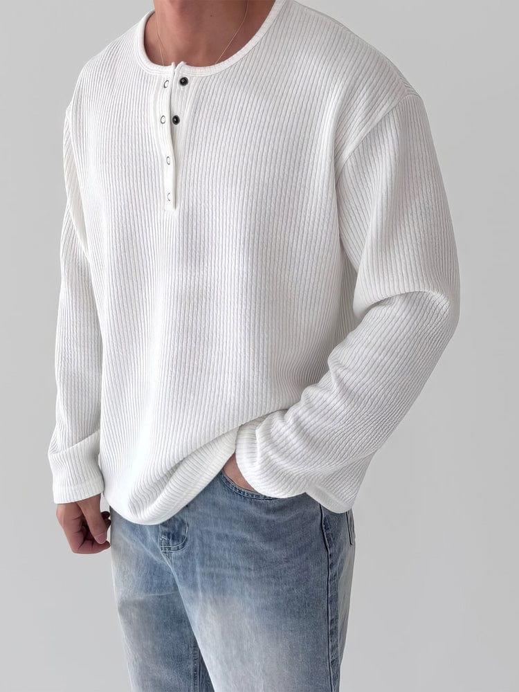 RT No. 13015 KNIT HENRY COLLAR LONGSLEEVE Product Image