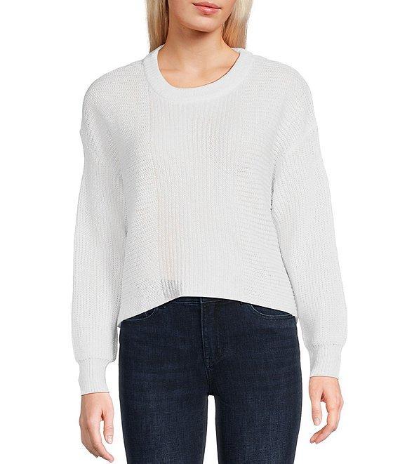 I.N. San Francisco Long Sleeve Crew Neck Cropped Pullover Sweater Product Image