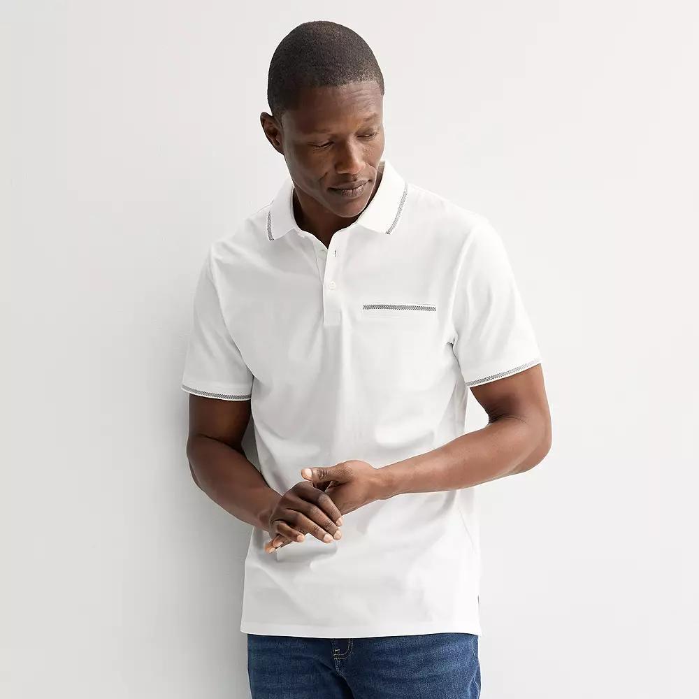 Men's Apt. 9® Short Sleeve Tipped Polo,  Product Image