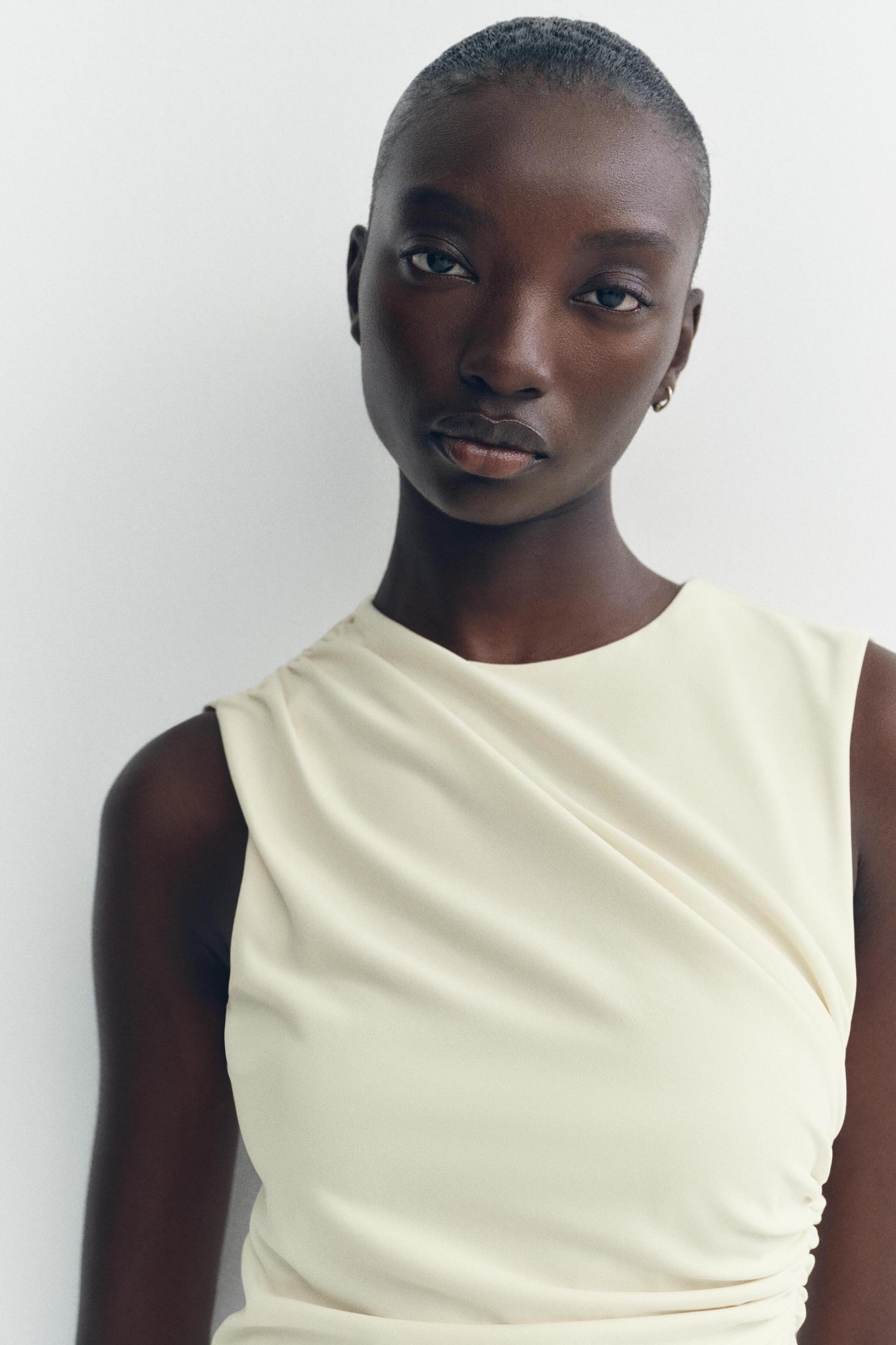 SHORT DRESS WITH RUCHING Product Image