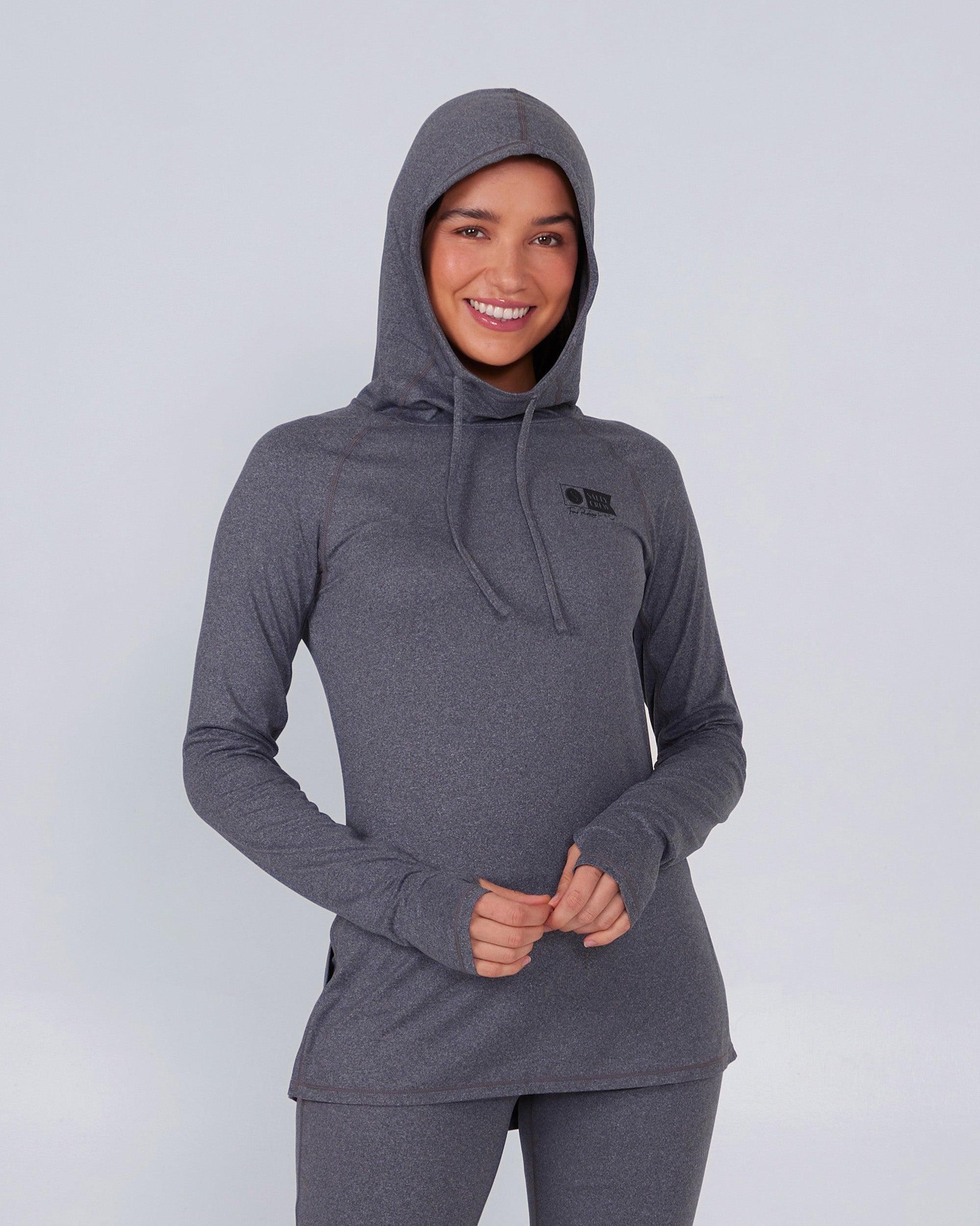 Thrill Seekers Sunshirt Hoodie - Charcoal Female Product Image