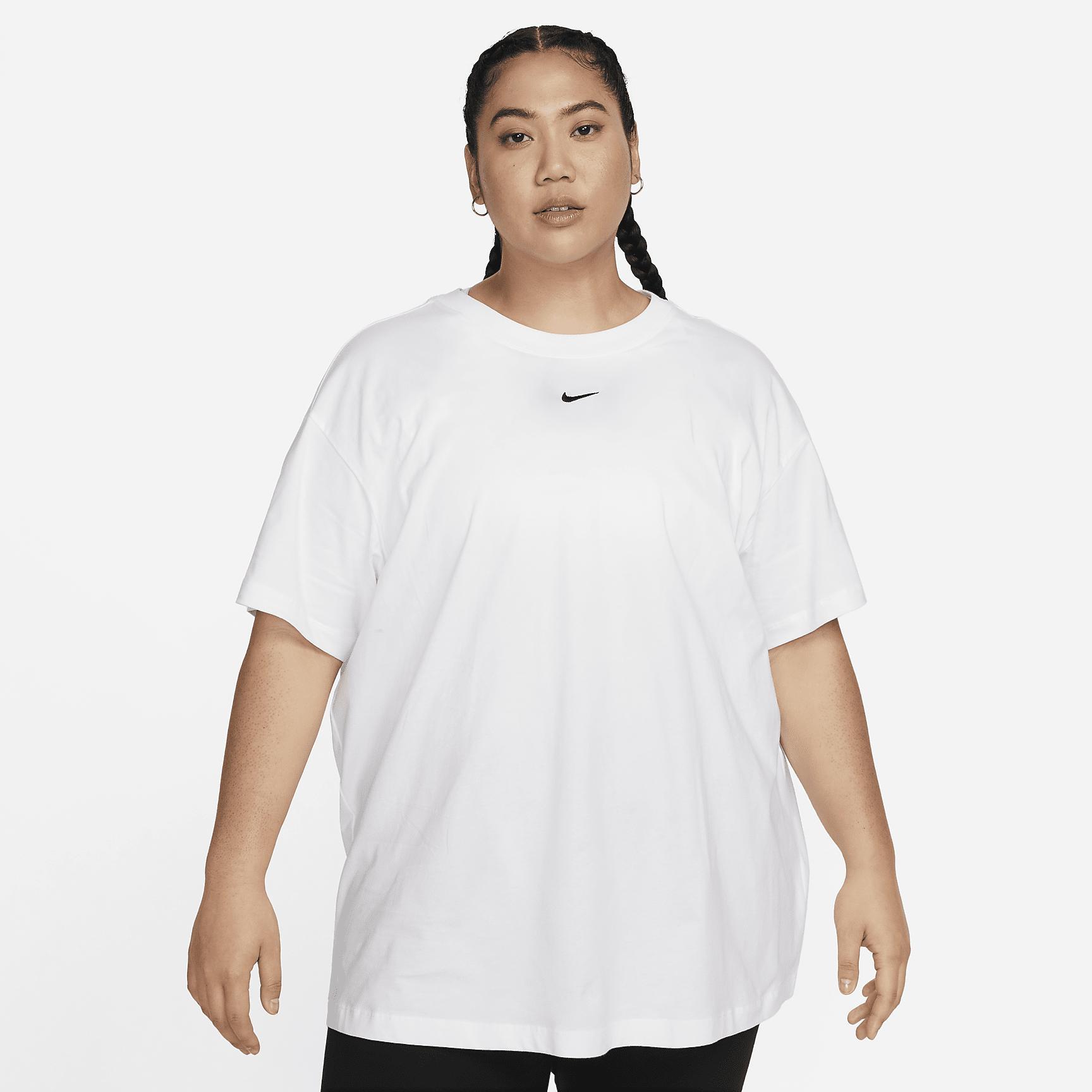 Womens Nike Sportswear Essential T-Shirt (Plus Size) | FJ2739-100 Product Image