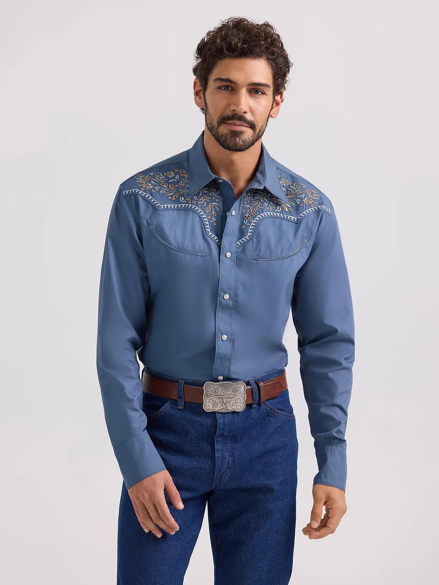 Wrangler® Rodeo Ben Western Snap Shirt | Men's SHIRTS | Wrangler® Product Image