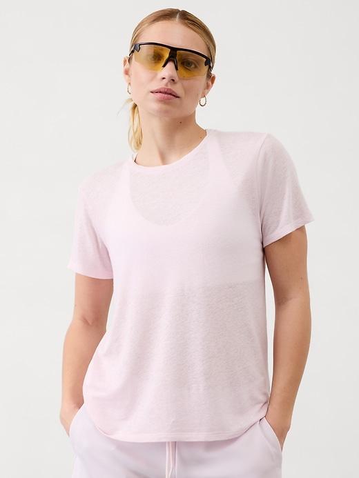 Getaway Linen Blend Tee Product Image