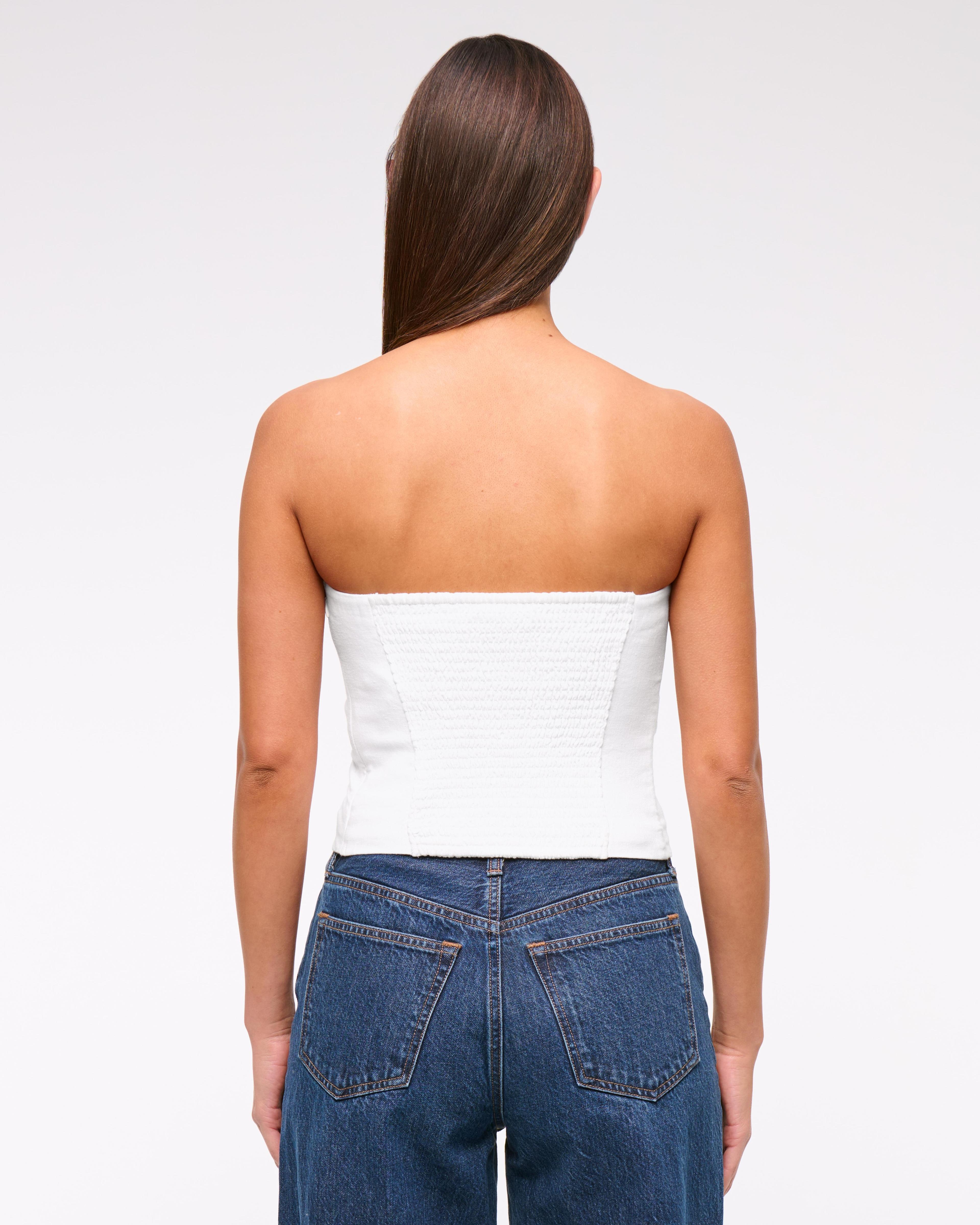 Strapless Cropped Vest Top Product Image