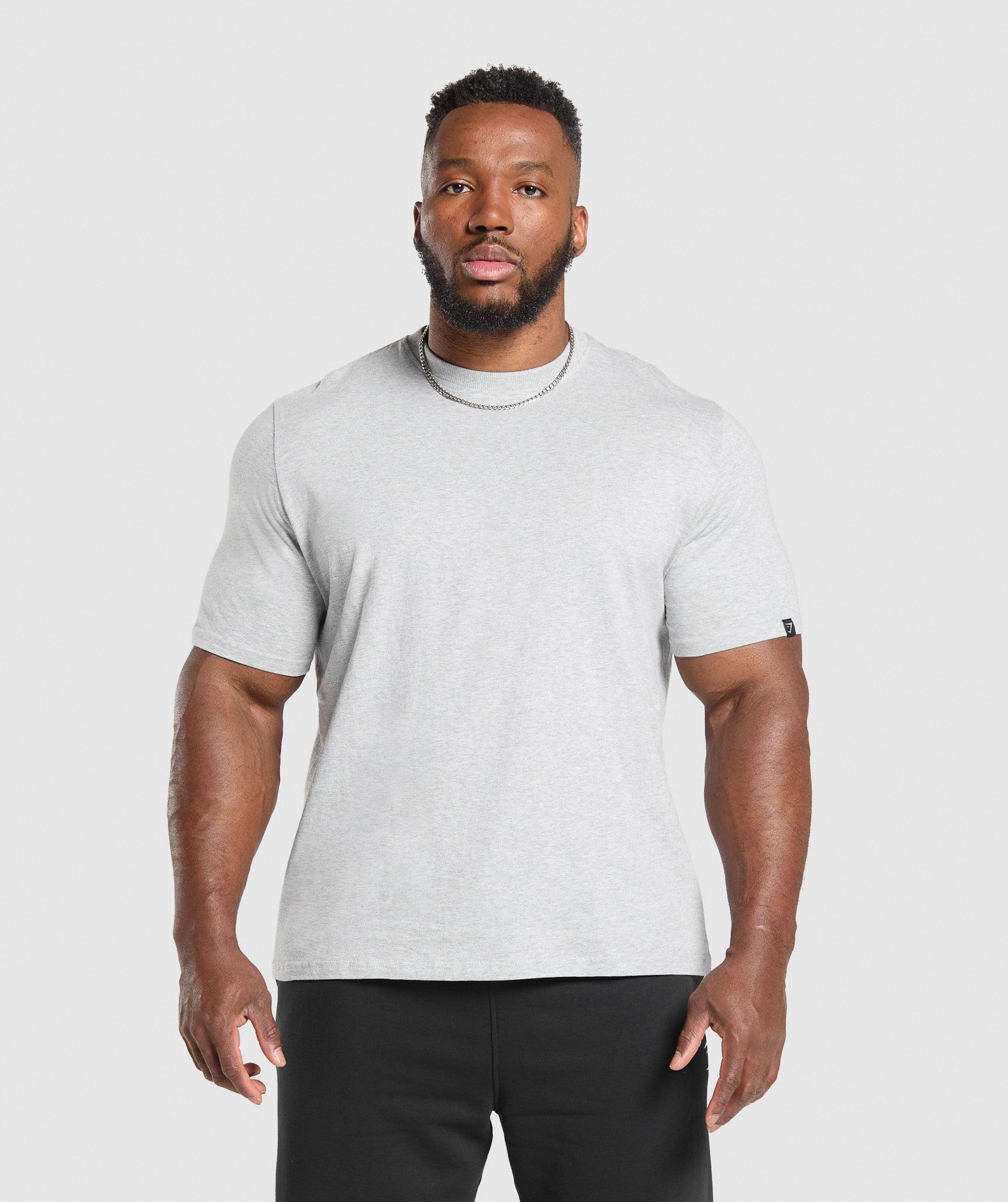 Gymshark T-Shirt 2 Pack - Black/Light Grey Marl Male Product Image
