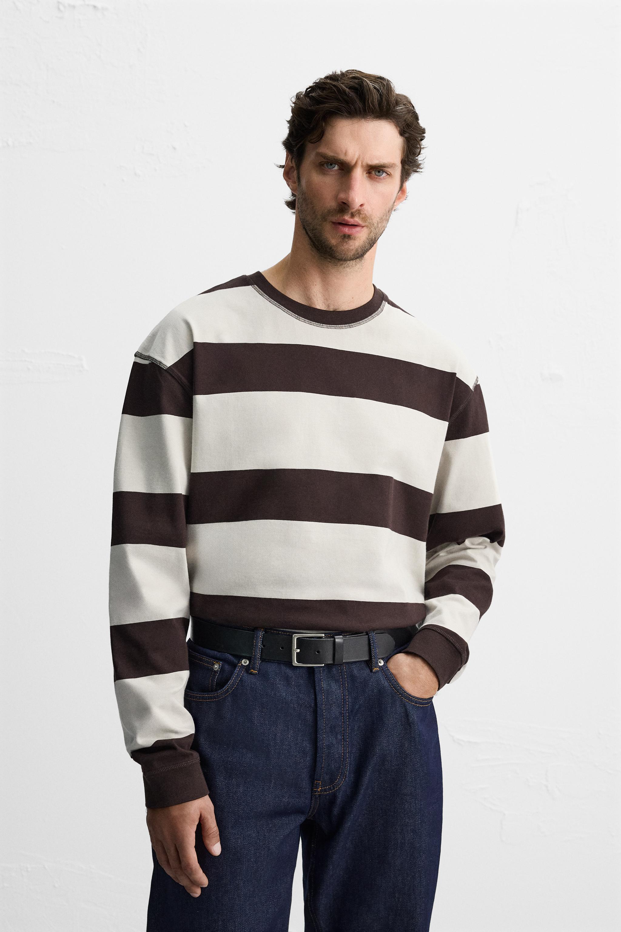 STRIPED JACQUARD T-SHIRT Product Image