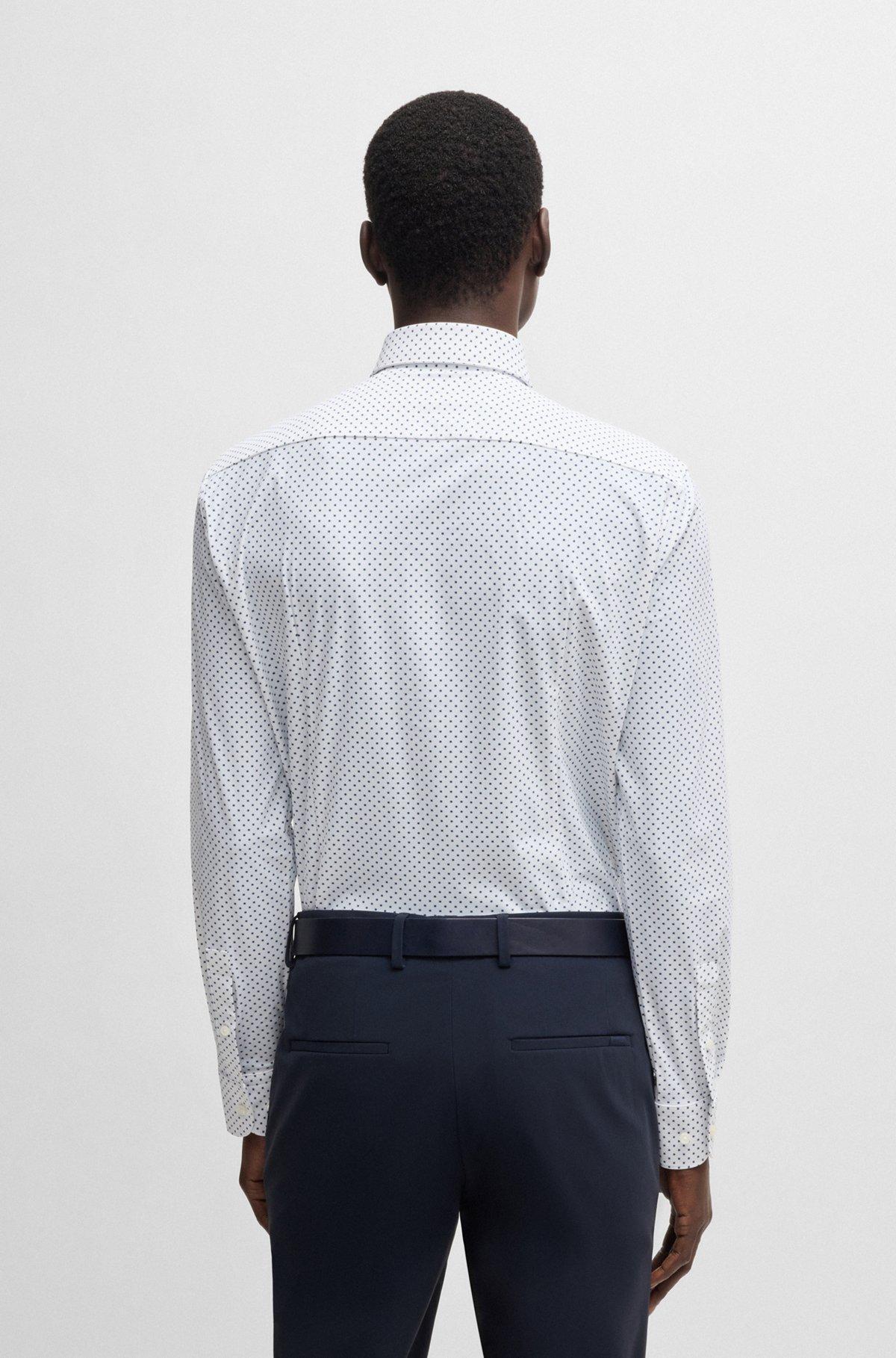 Slim-fit shirt in printed performance-stretch jersey Product Image