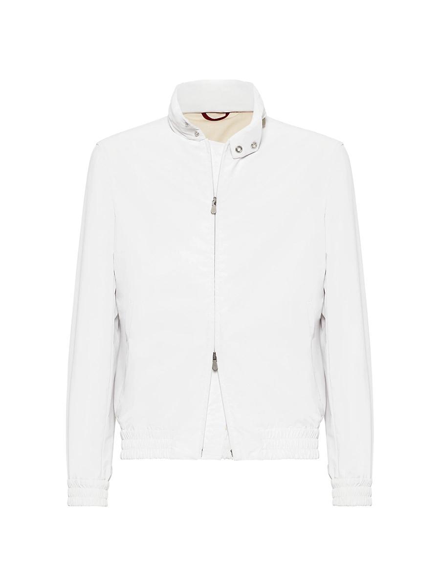 Mens Water Resistant Unlined Outerwear Jacket with Packable Hood Product Image