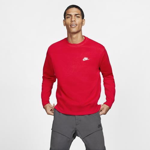 Nike Men's Club Crewneck Sweatshirt in Black/white at Nordstrom, Size Large Product Image