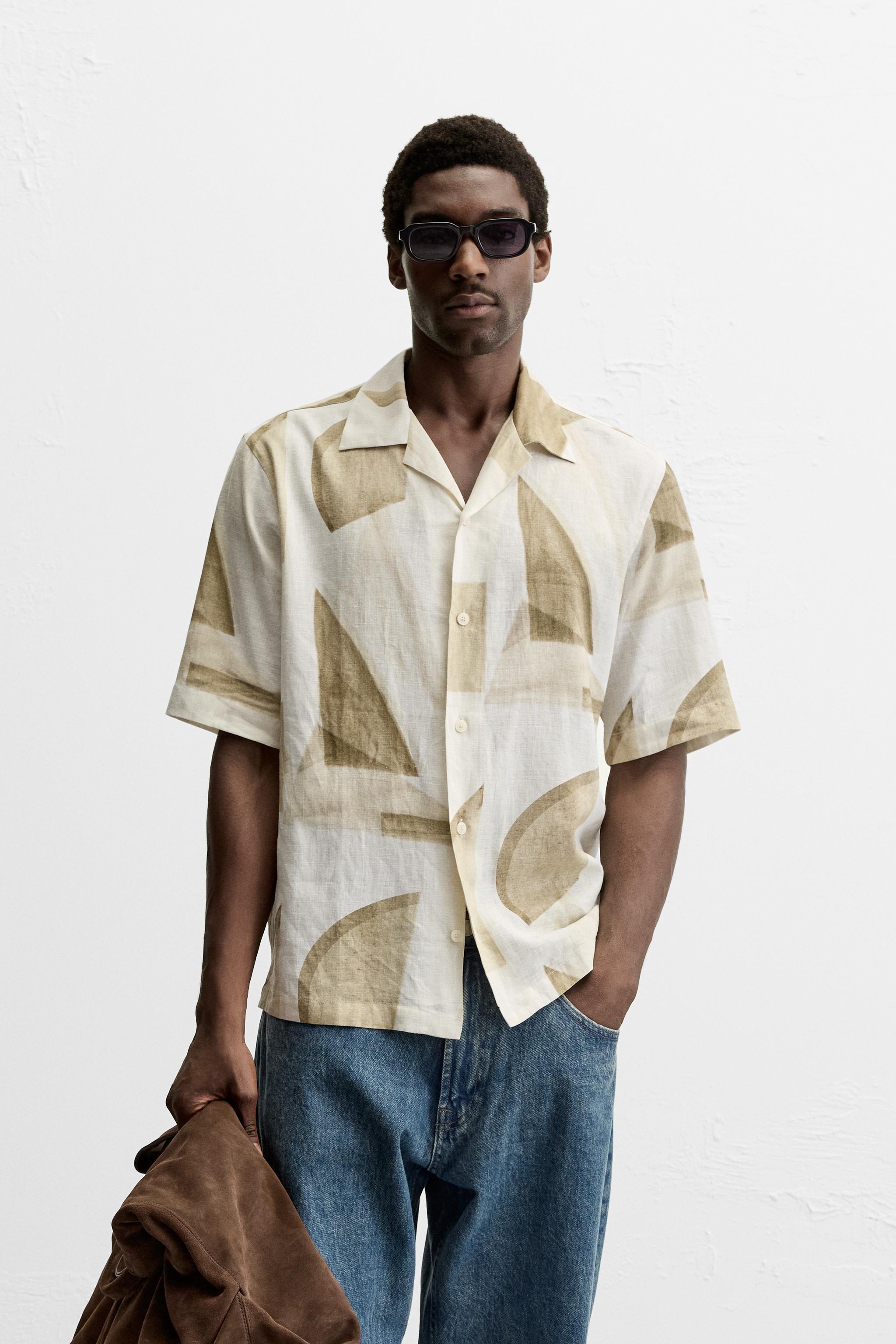 LINEN - VISCOSE PRINTED SHIRT Product Image