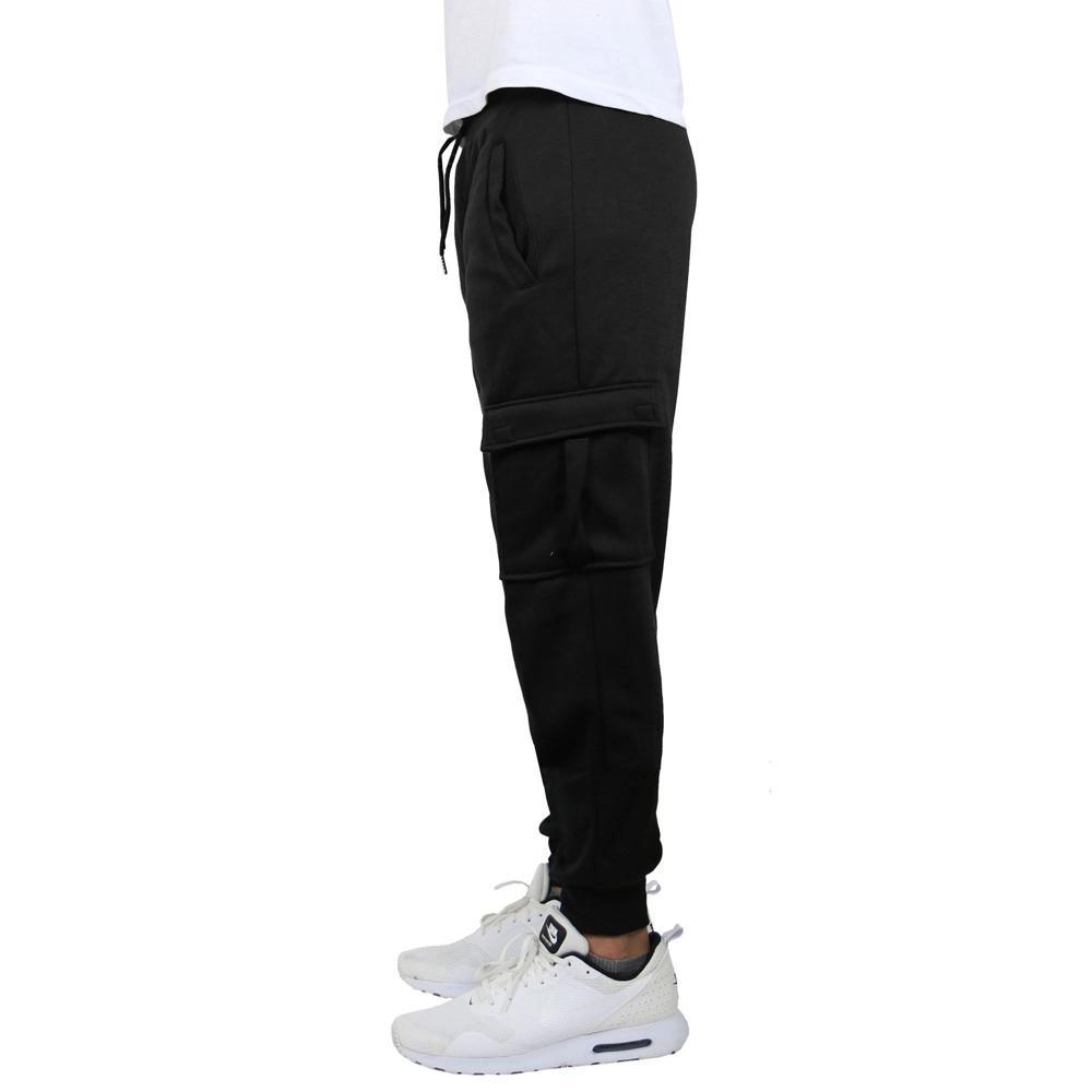 Blue Ice Apparel Men's Heavyweight Fleece-Lined Cargo Jogger Sweatpants Product Image