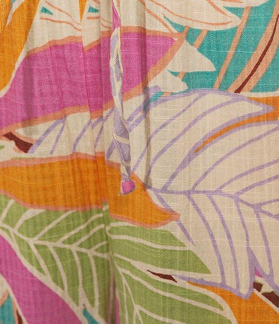 Rip Curl Vadella Tropical Floral Print Wide Leg Pants Product Image