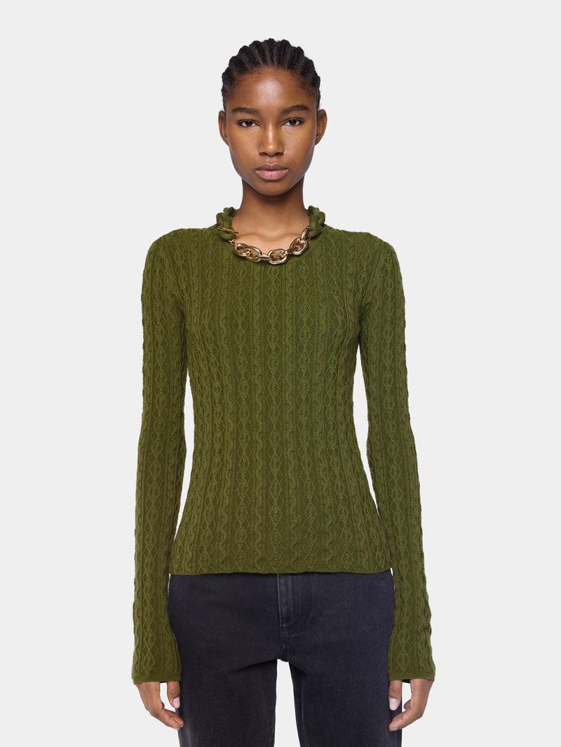 KHAKI SWEATER IN WOOL Product Image