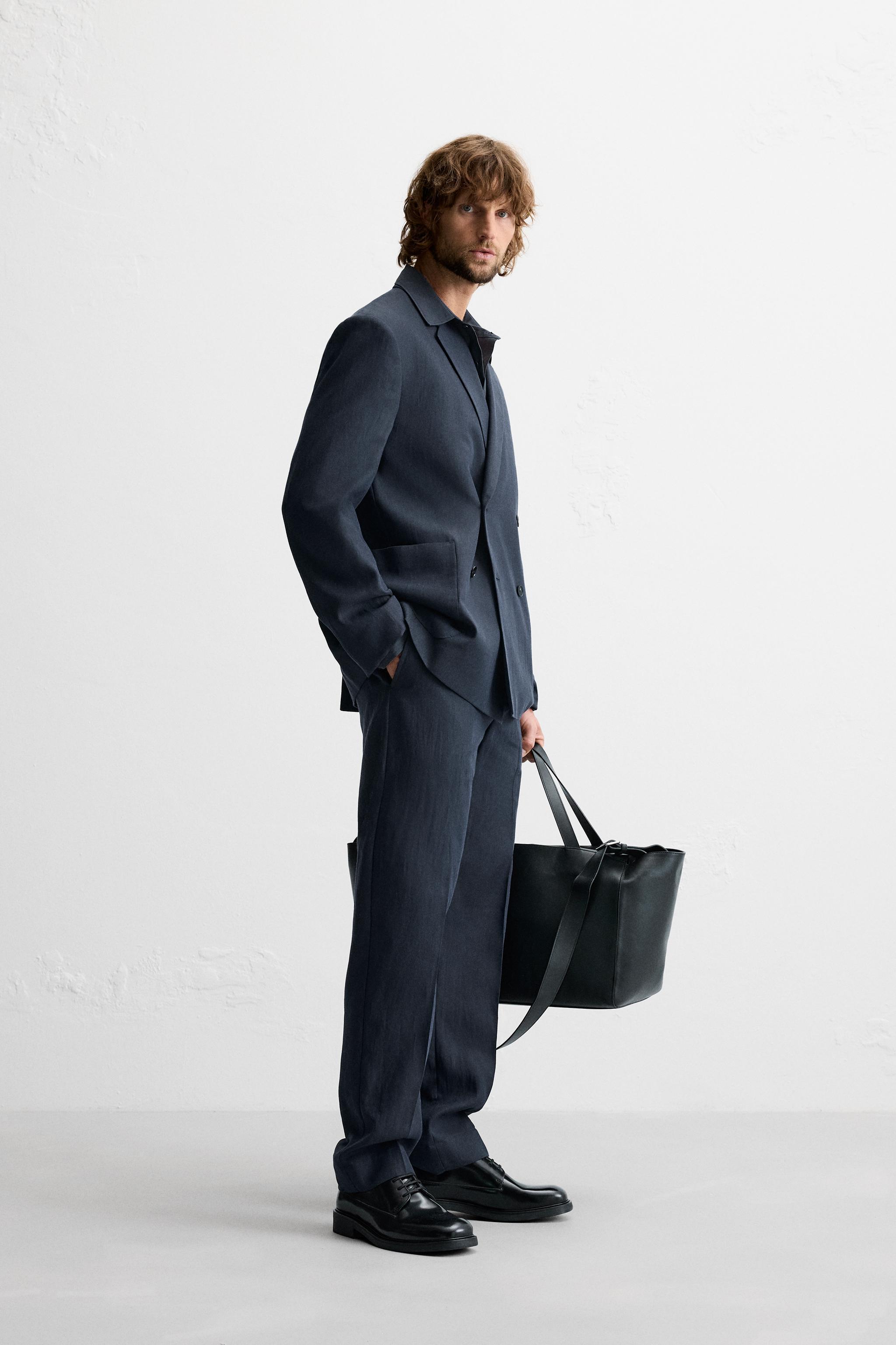 HERRINGBONE SUIT PANTS Product Image