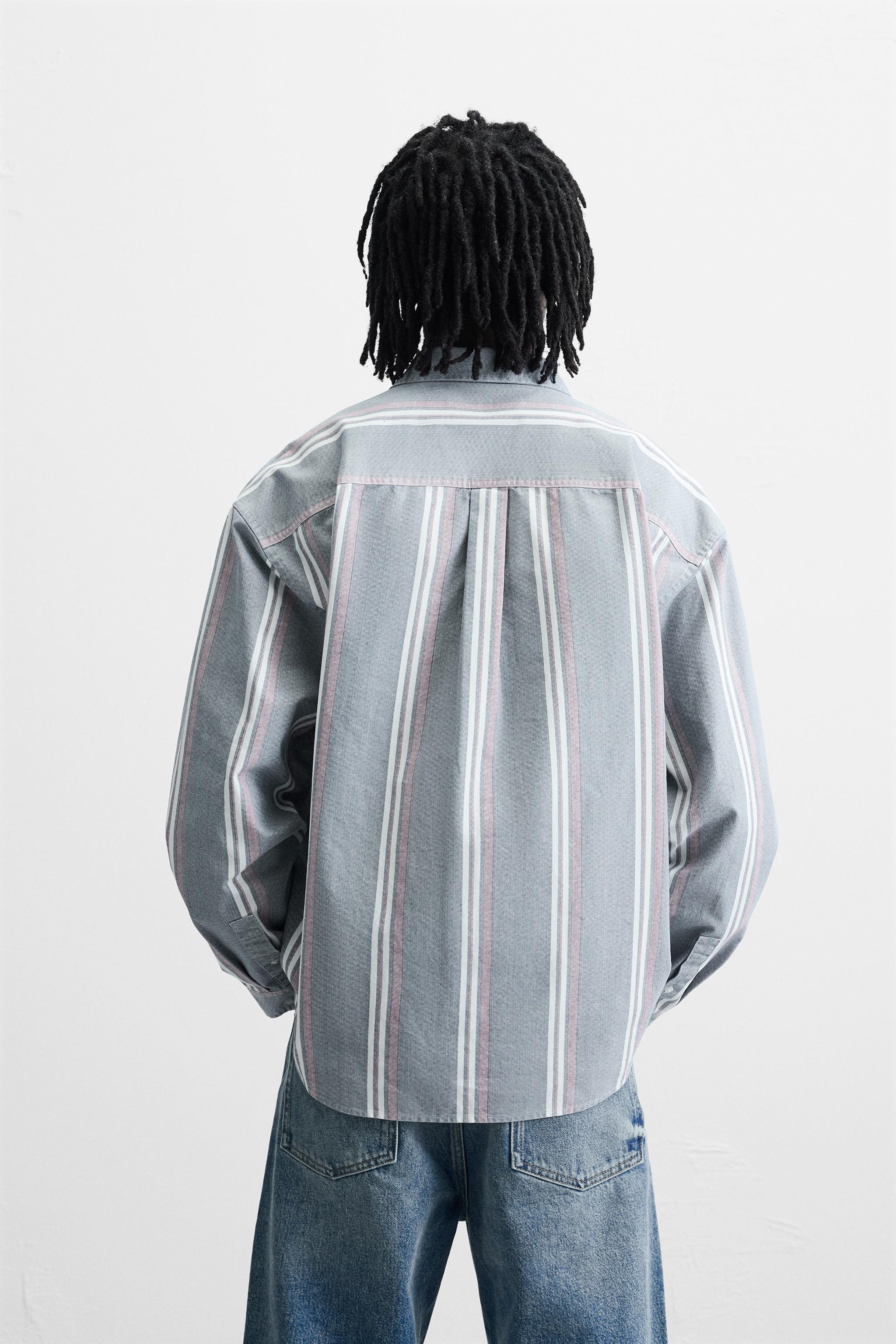 TEXTURED STRIPED SHIRT Product Image