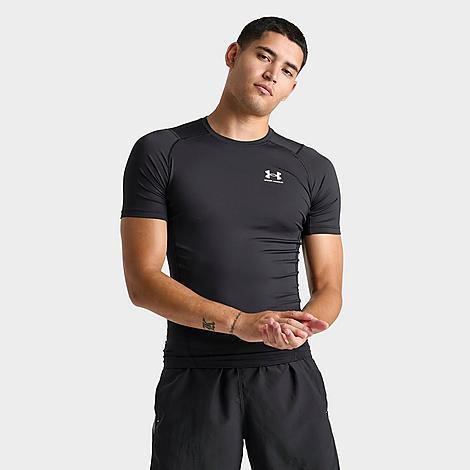 Under Armour Mens Under Armour HeatGear Armour Compression S/S Football T-Shirt - Mens White/Midnight Navy Product Image