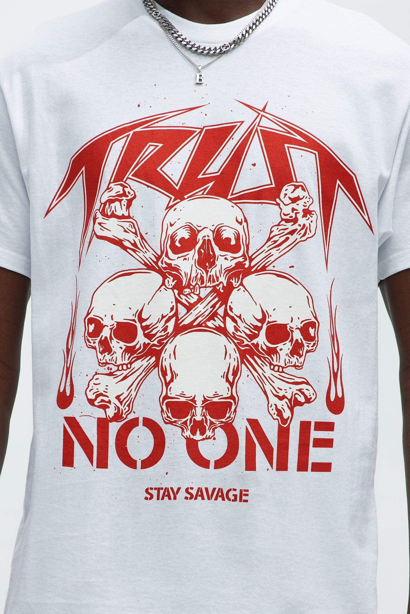 Stay Savage Short Sleeve Tee - White Product Image