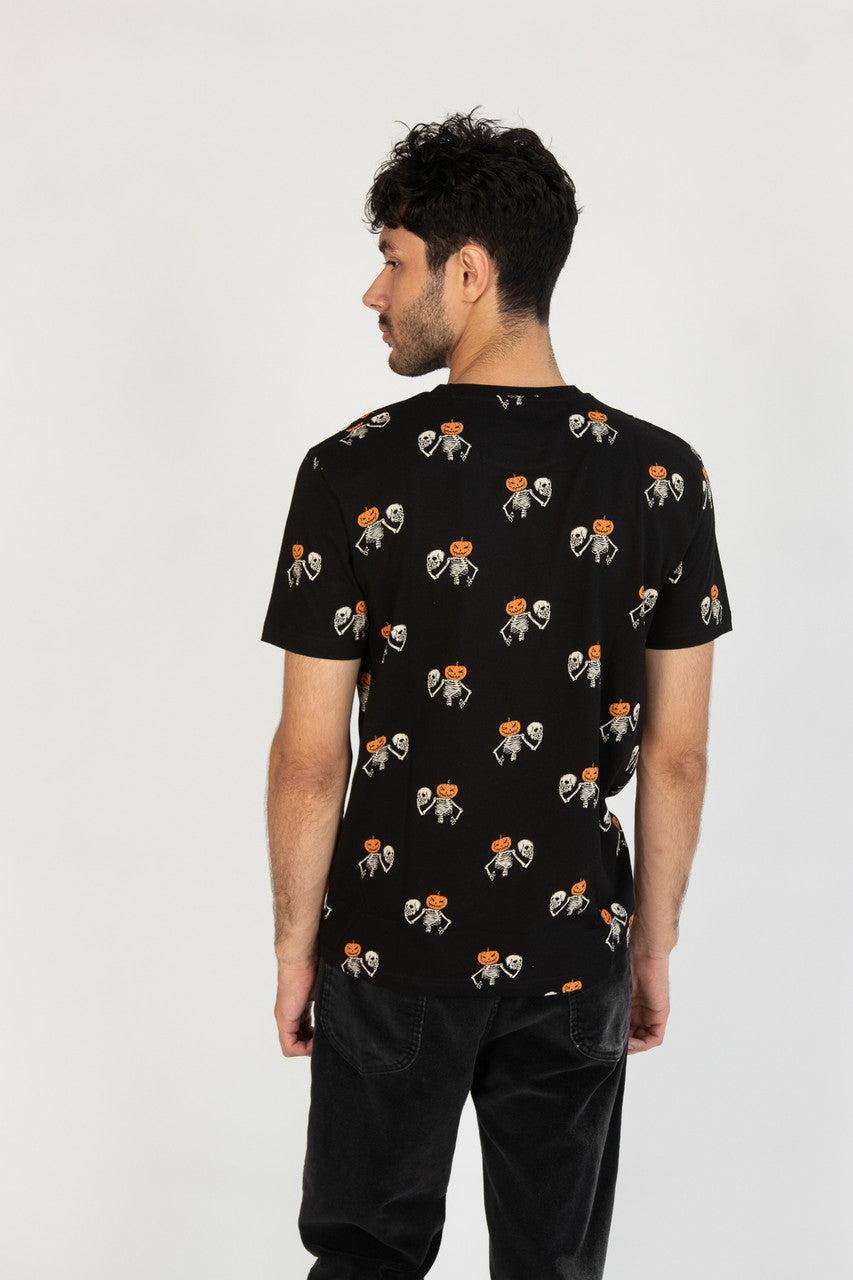 Pumpkin Head Skeleton Tee Product Image
