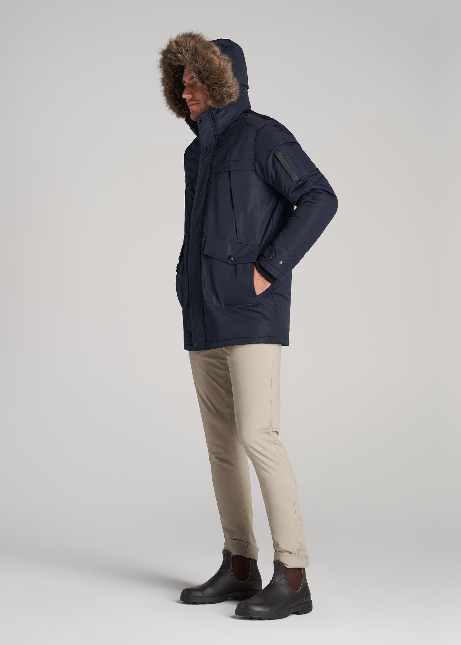 American Tall X Point Zero Tall Men's Parka in Navy Product Image