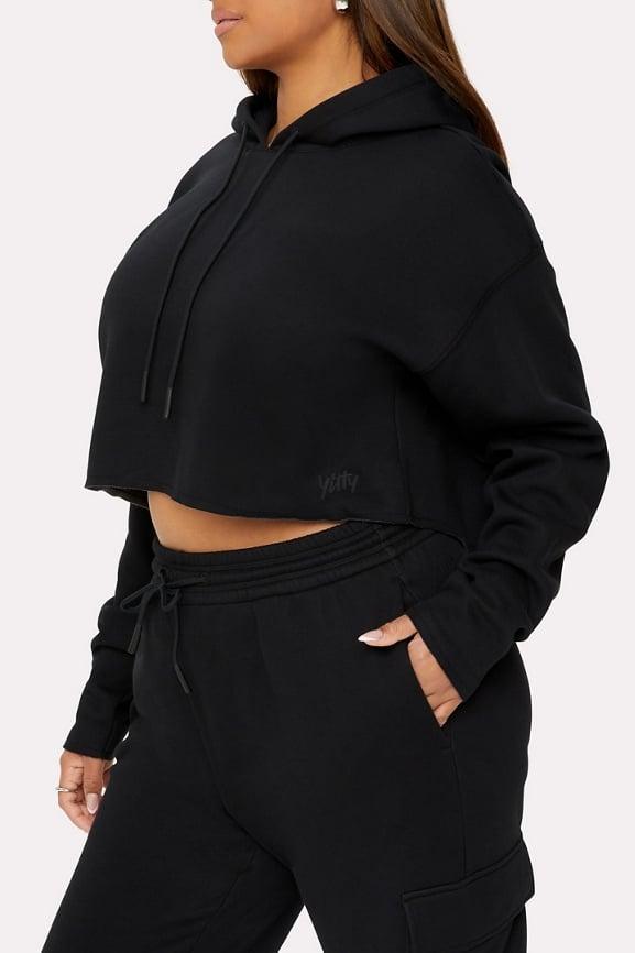 Cozy Fleece Everyday Cropped Hoodie Product Image