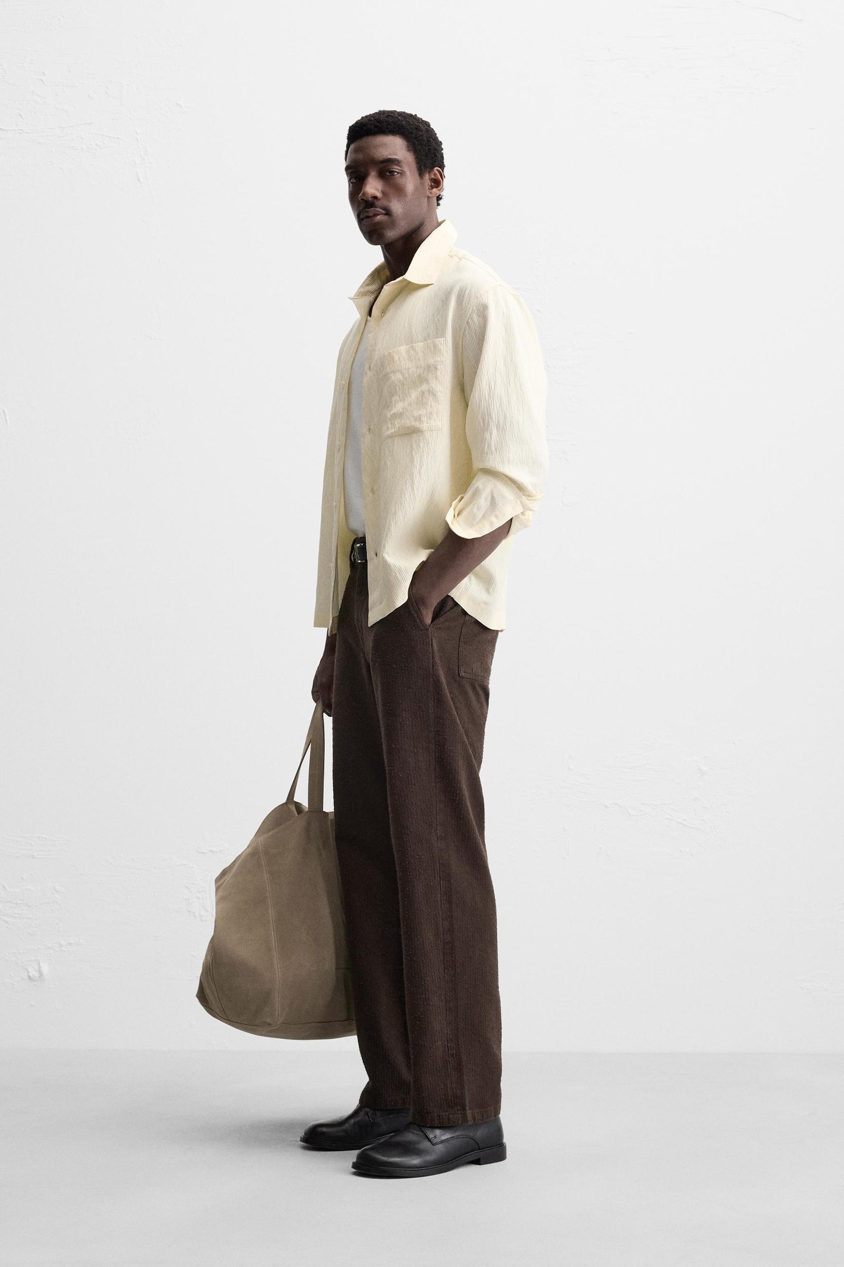 TEXTURED STRIPED SHIRT Product Image