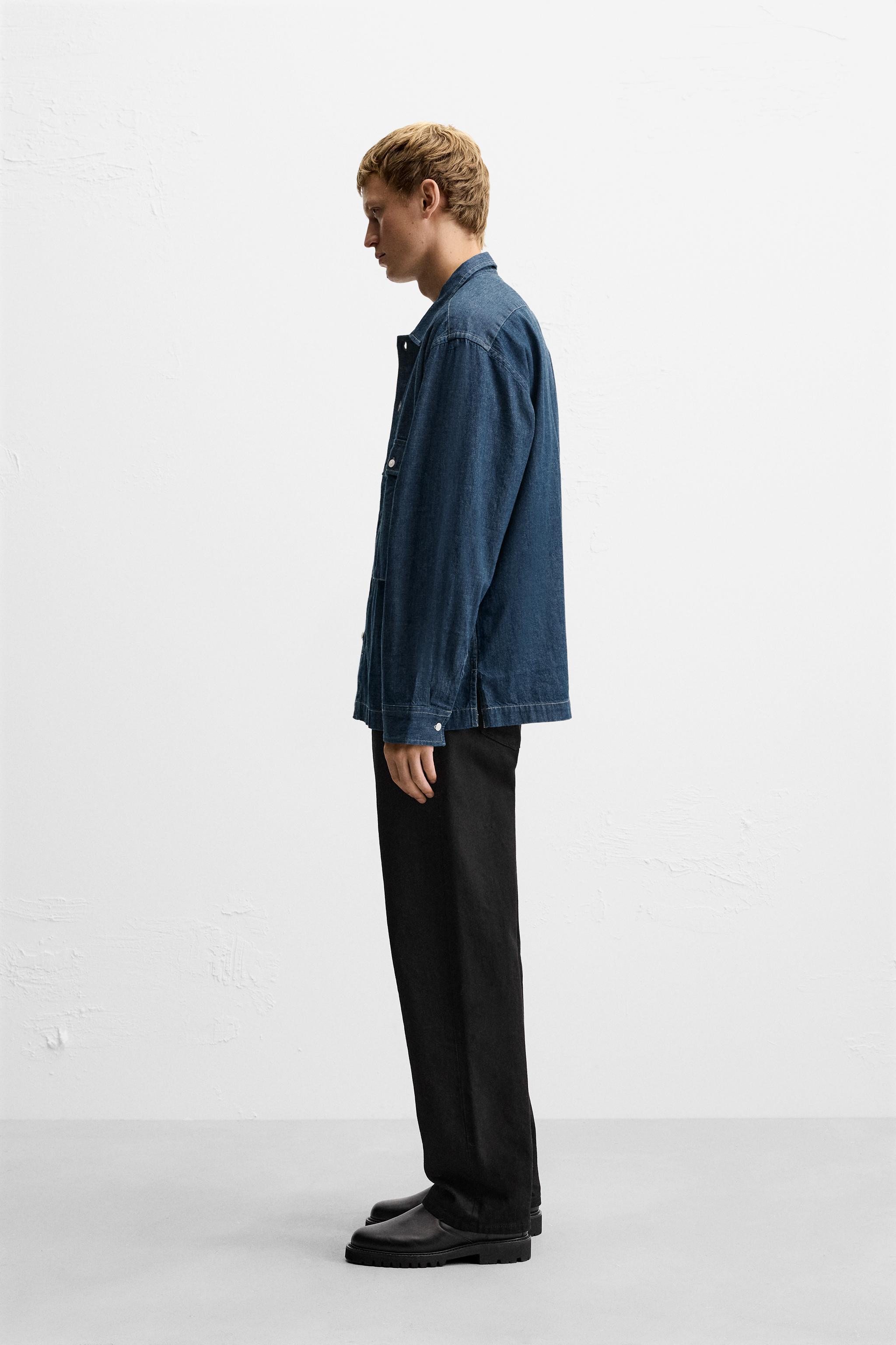 DENIM SHIRT WITH POCKETS Product Image