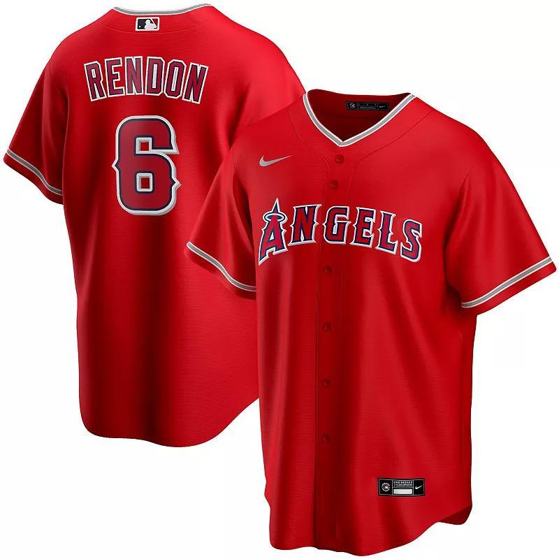 Men's Nike Anthony Rendon Red Los Angeles Angels Alternate Replica Player Name Jersey, Size: Small Product Image