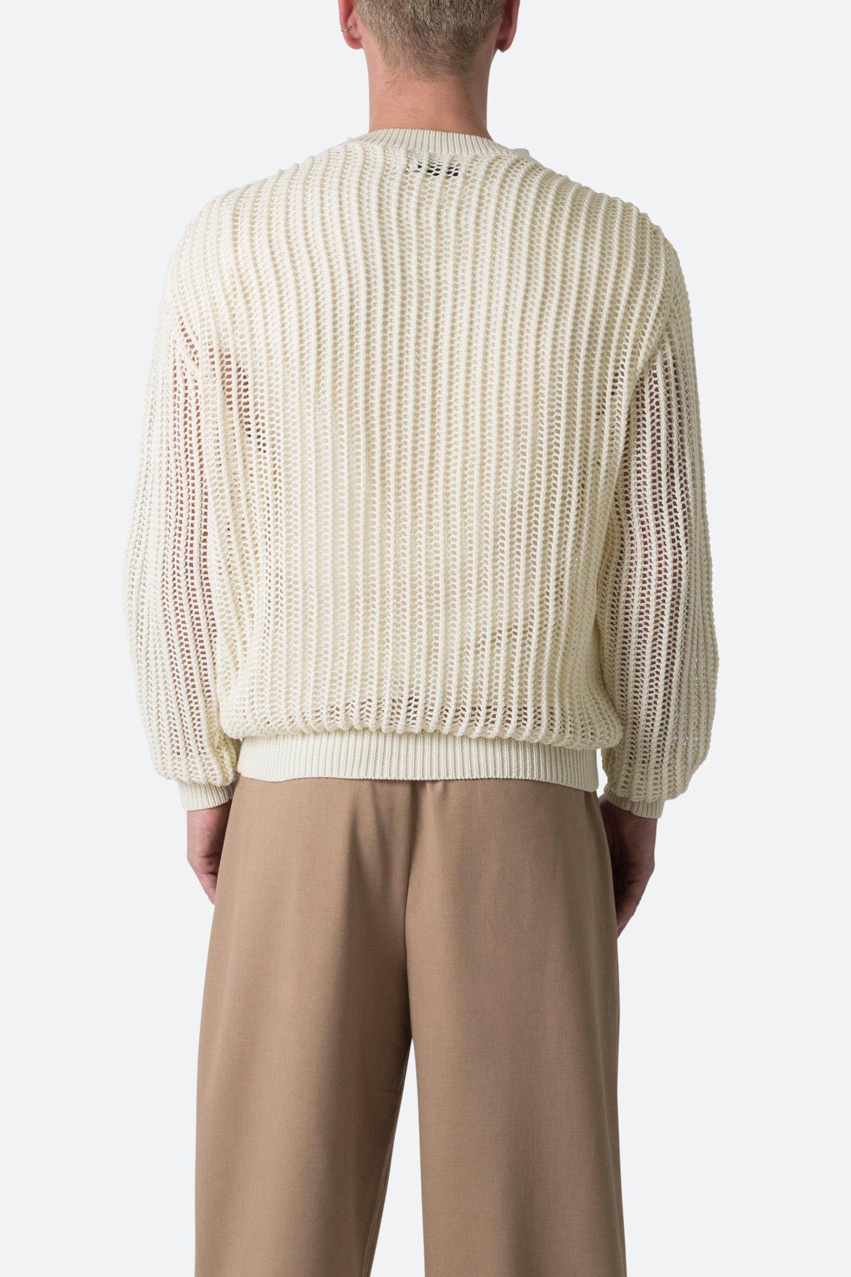 Mesh Knit Sweater - Cream Product Image