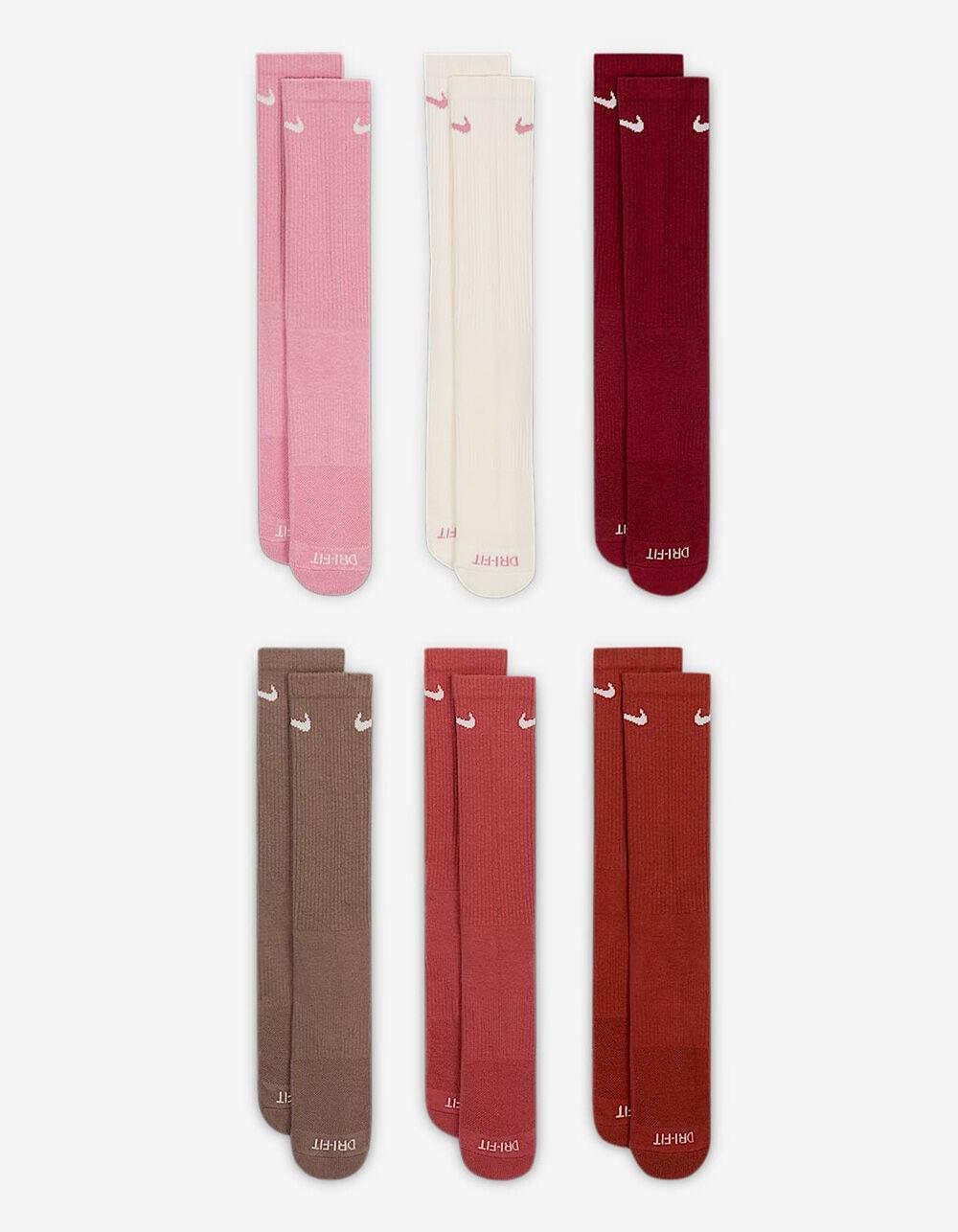 NIKE Everyday Plus Cushioned 6 Pack Crew Socks - Cream Combo Product Image