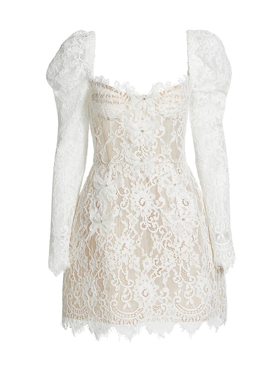 Womens Colette Lace Long-Sleeve Minidress Product Image