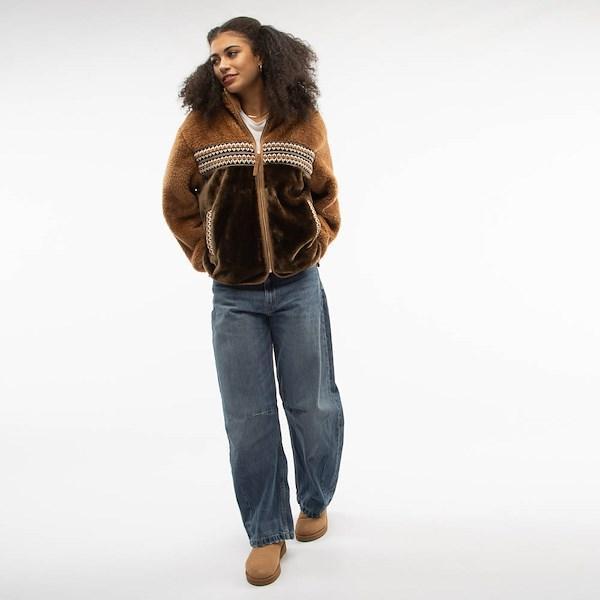 UGG Womens Marlene Sherpa Jacket Heritage Braid Faux Fur/Fleece Product Image