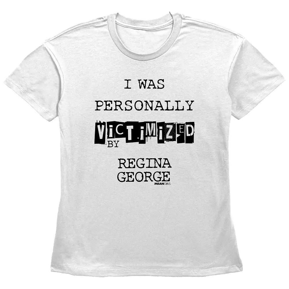 Women's Mean Girls Victimized By Regina George Basic Fit Graphic Tee, Girl's,  Product Image