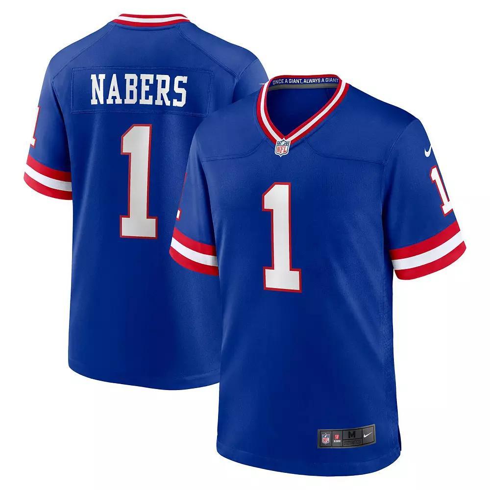 Men's Nike Malik Nabers Royal New York Giants 2nd Alternate Game Jersey,  Product Image