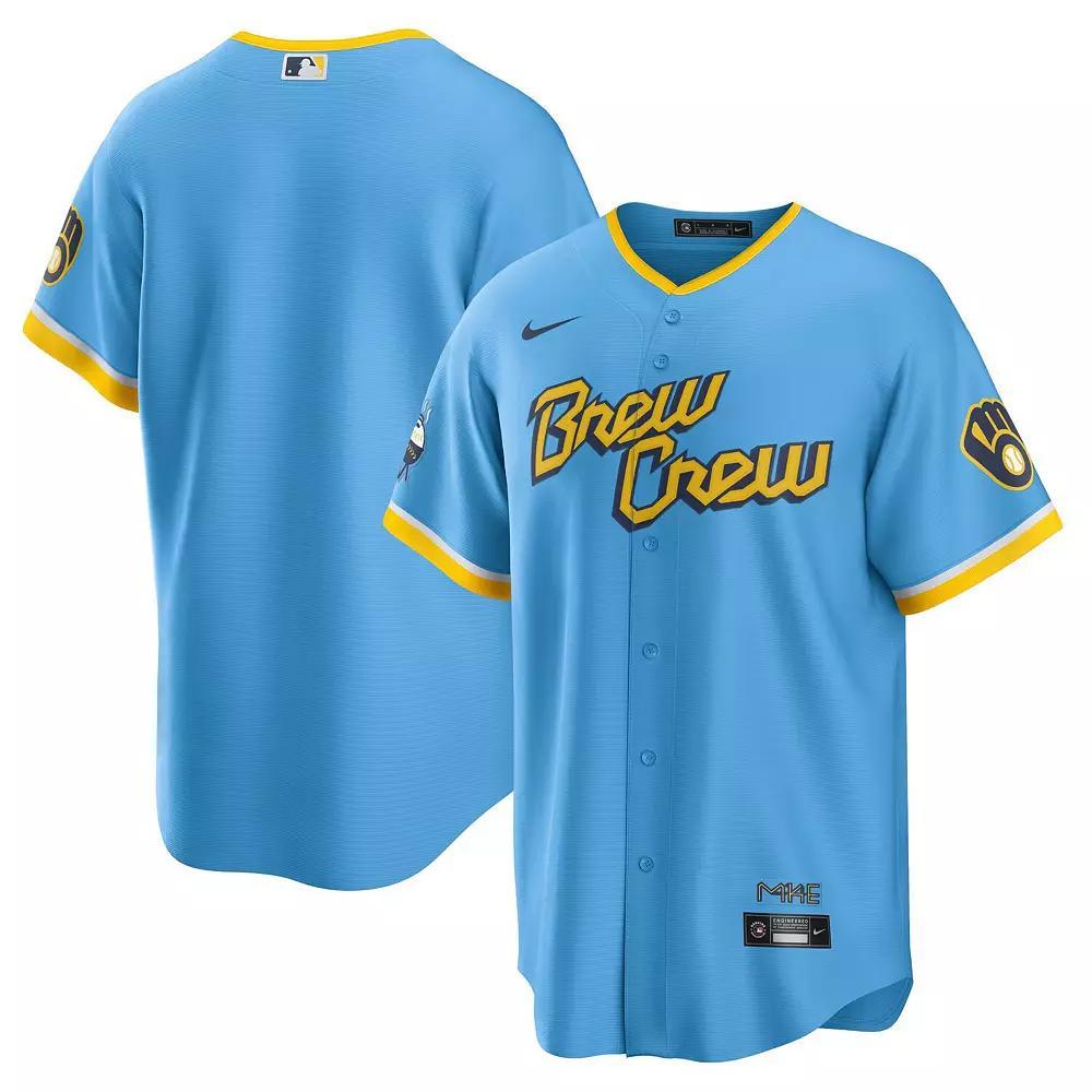 Nike Mens MLB Milwaukee Brewers City Connect Replica Baseball Jersey | T770MBCCMZB-CC4 Product Image