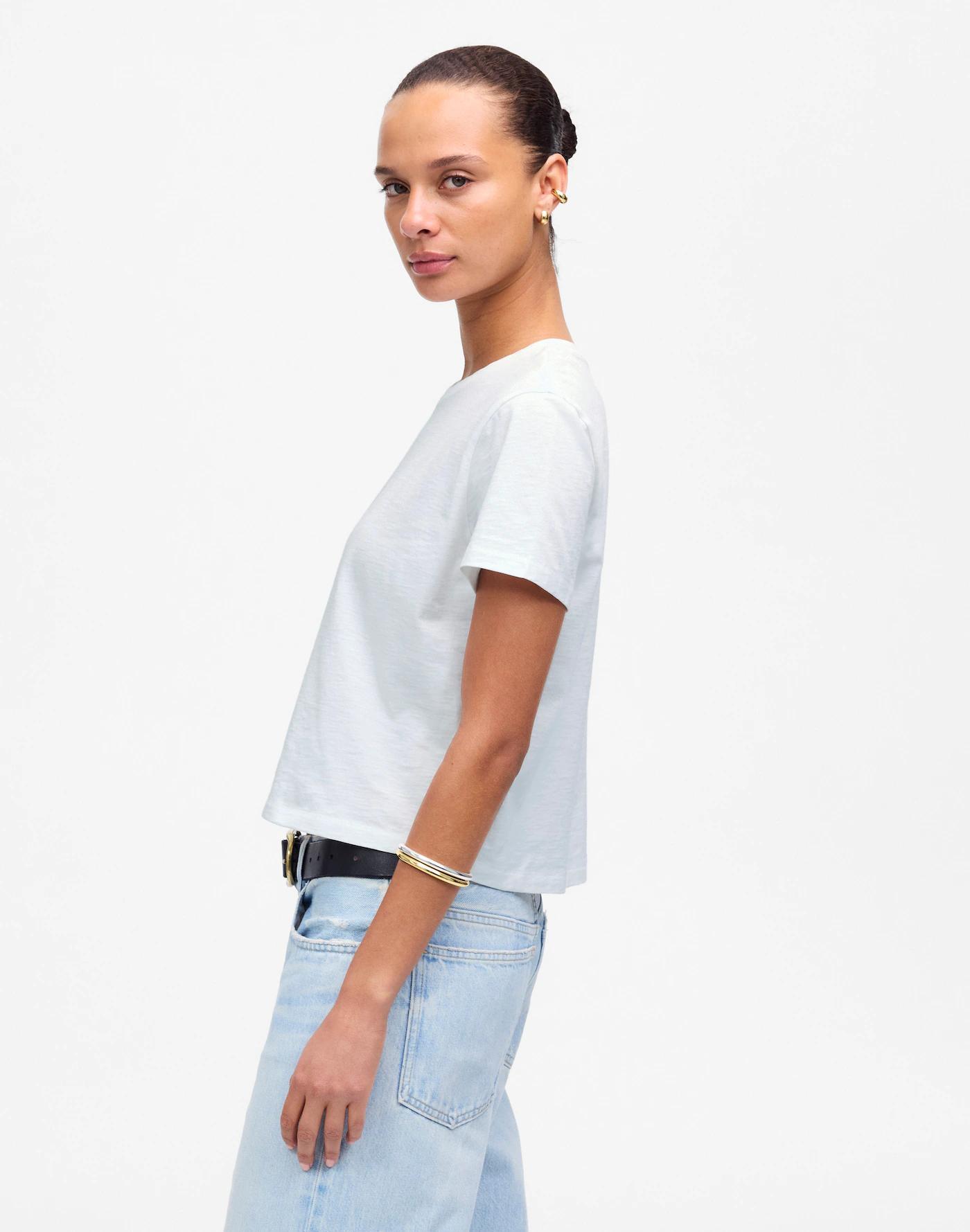 Slub Boxy-Crop Tee Product Image