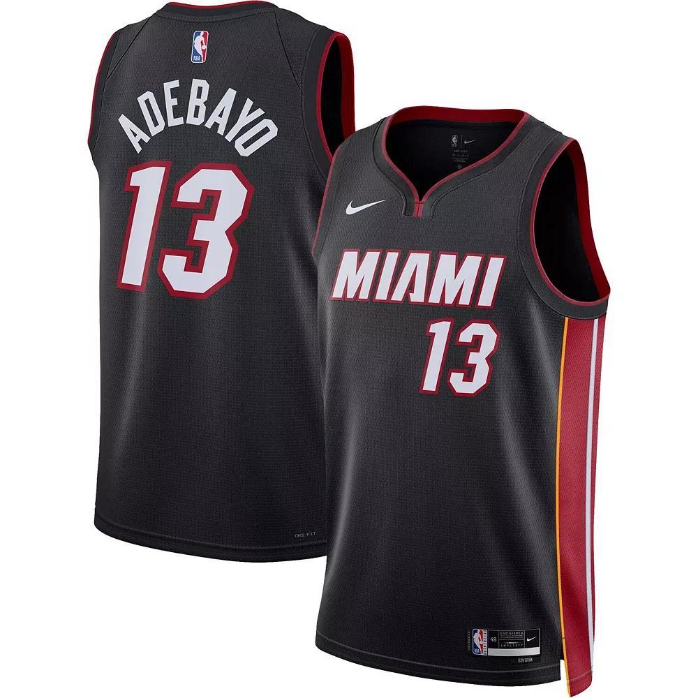 Unisex Nike Bam Adebayo Black Miami Heat Swingman Jersey - Icon Edition, Men's,  Product Image