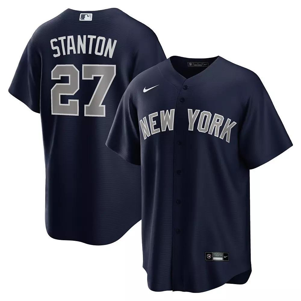 Mens Nike Aaron Judge New York Yankees Alternate Replica Player Name Jersey Blue Product Image