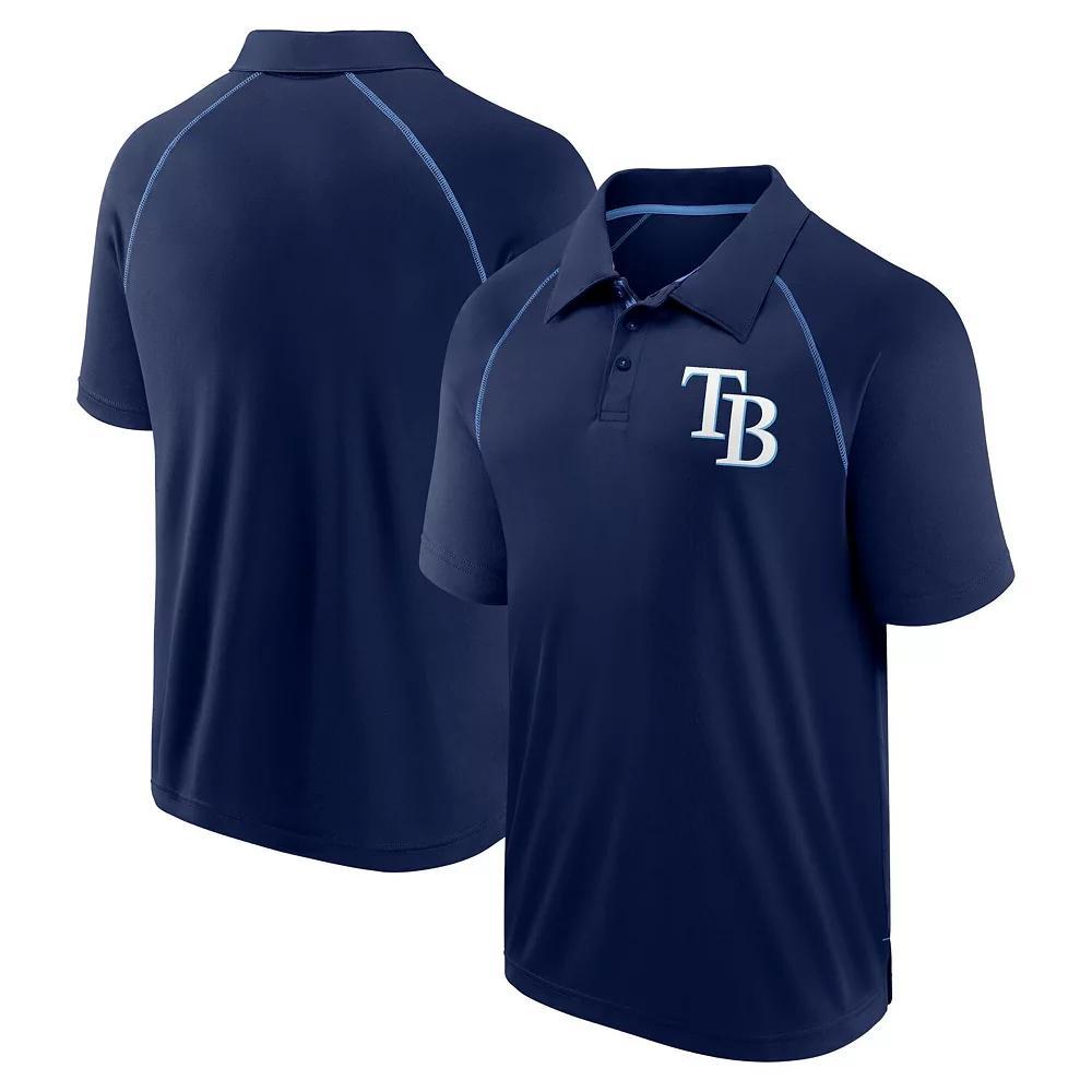 Men's Fanatics Navy Tampa Bay Rays Strong Alone Raglan Polo, Size: Large, Blue Product Image