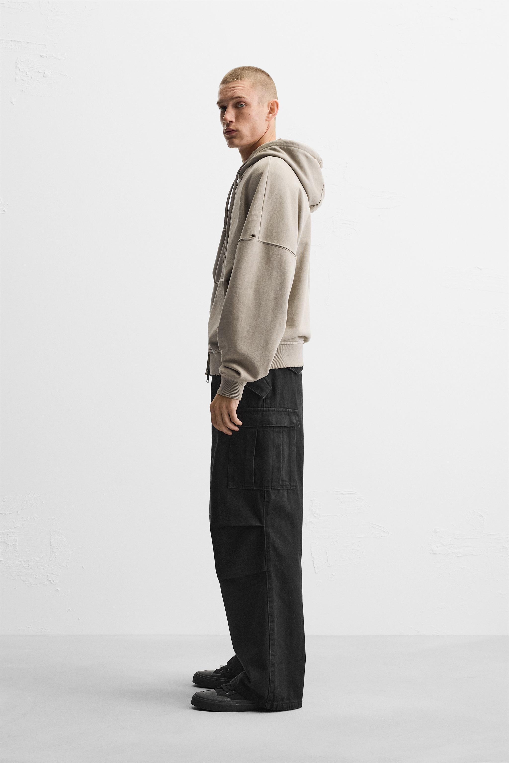 BAGGY FIT DENIM CARGO PANTS Product Image